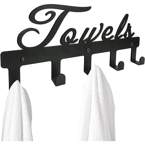 SCHCJI Bathroom Towel Rack Towel Coat Key Hook Rack Bedroom Coat Hanger